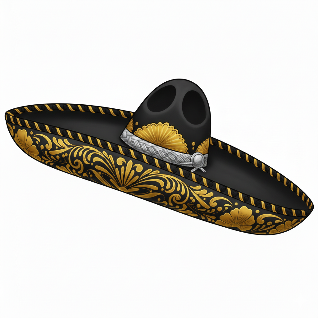 Sombrero de charro coloreado