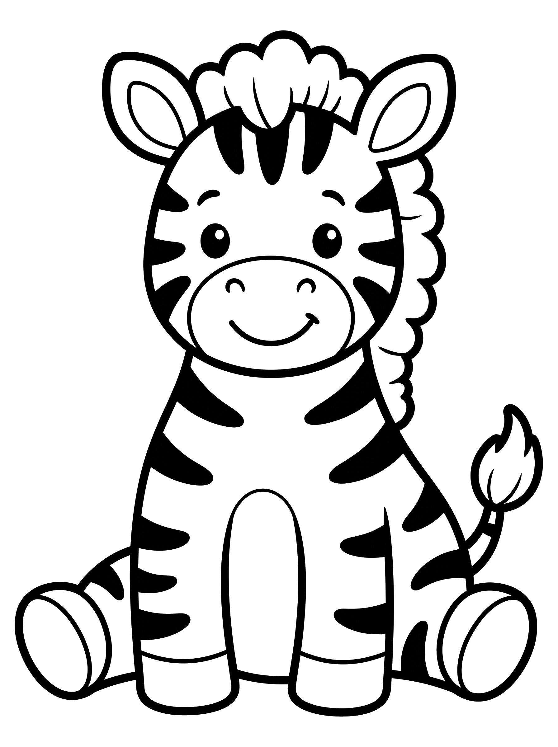 Little Safari Zebra coloring page