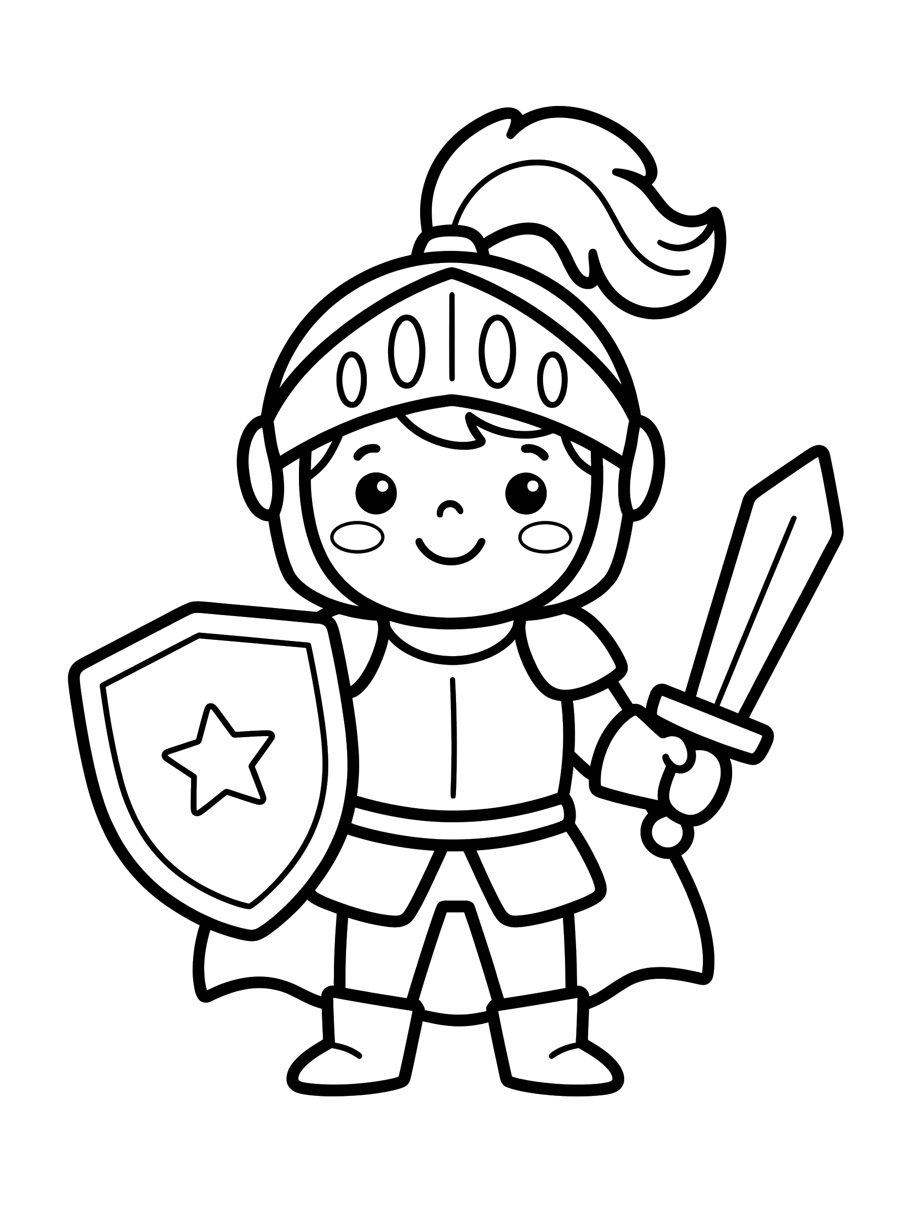 Brave Little Knight coloring page