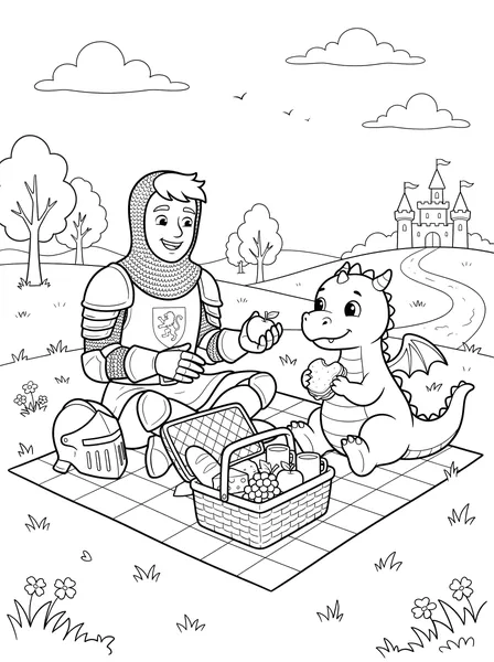 Knight and Dragon Picnic