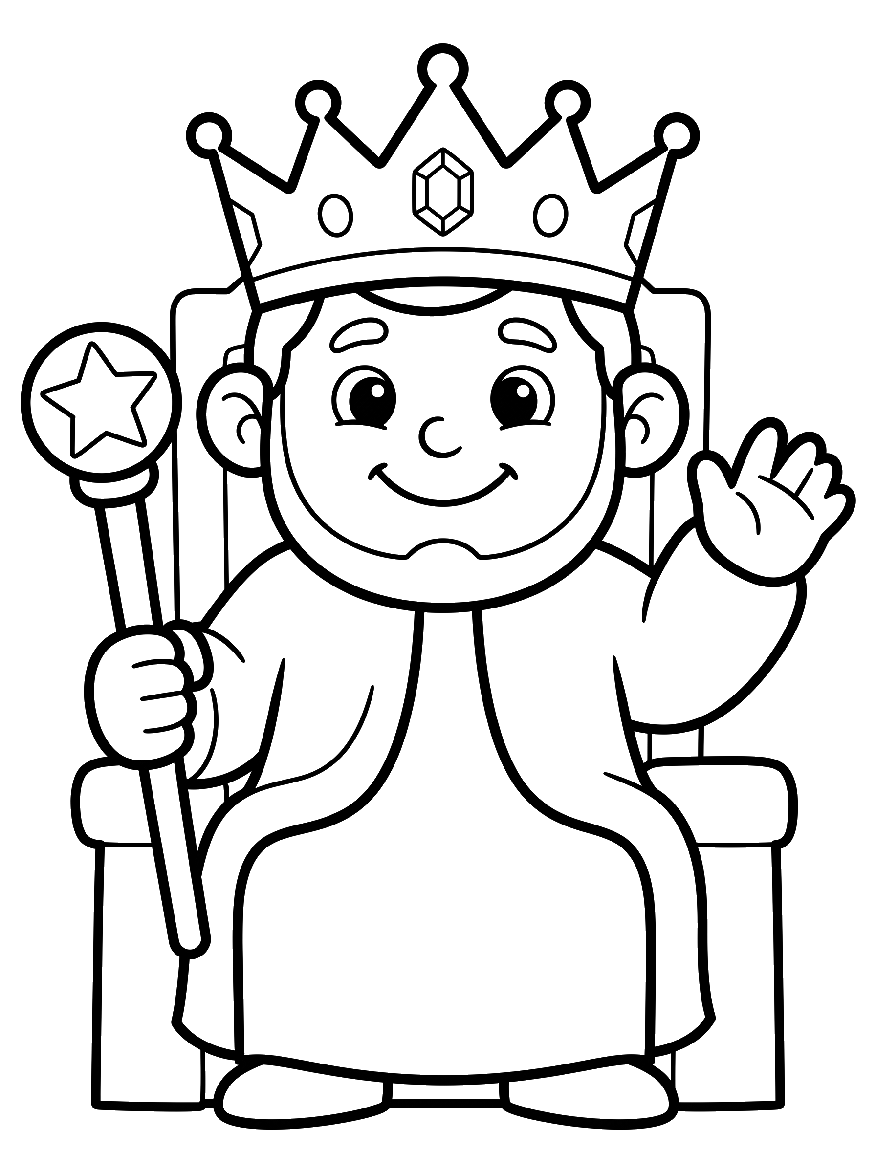 Smiling King coloring page