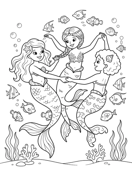 Mermaid Friends Dancing