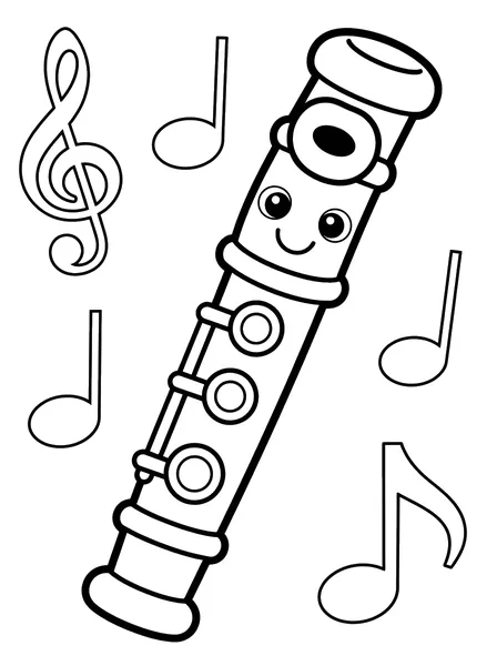 Flute and Music Notes