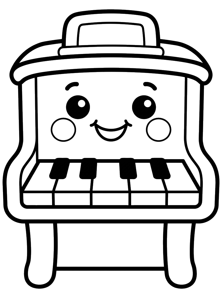 Little Piano coloring page