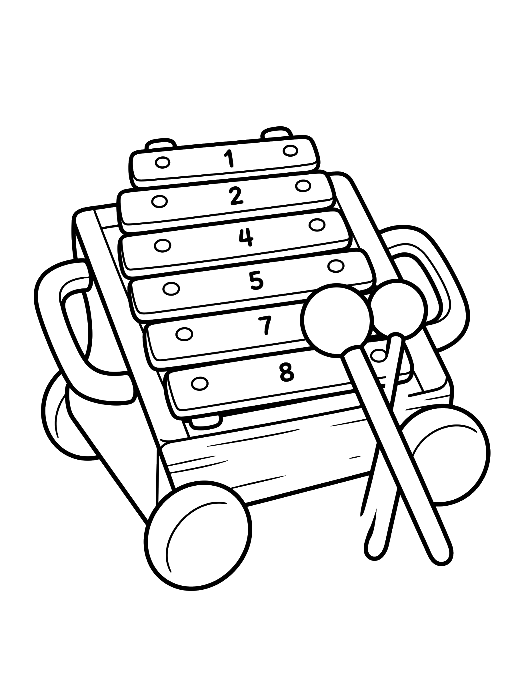 Toy Xylophone coloring page