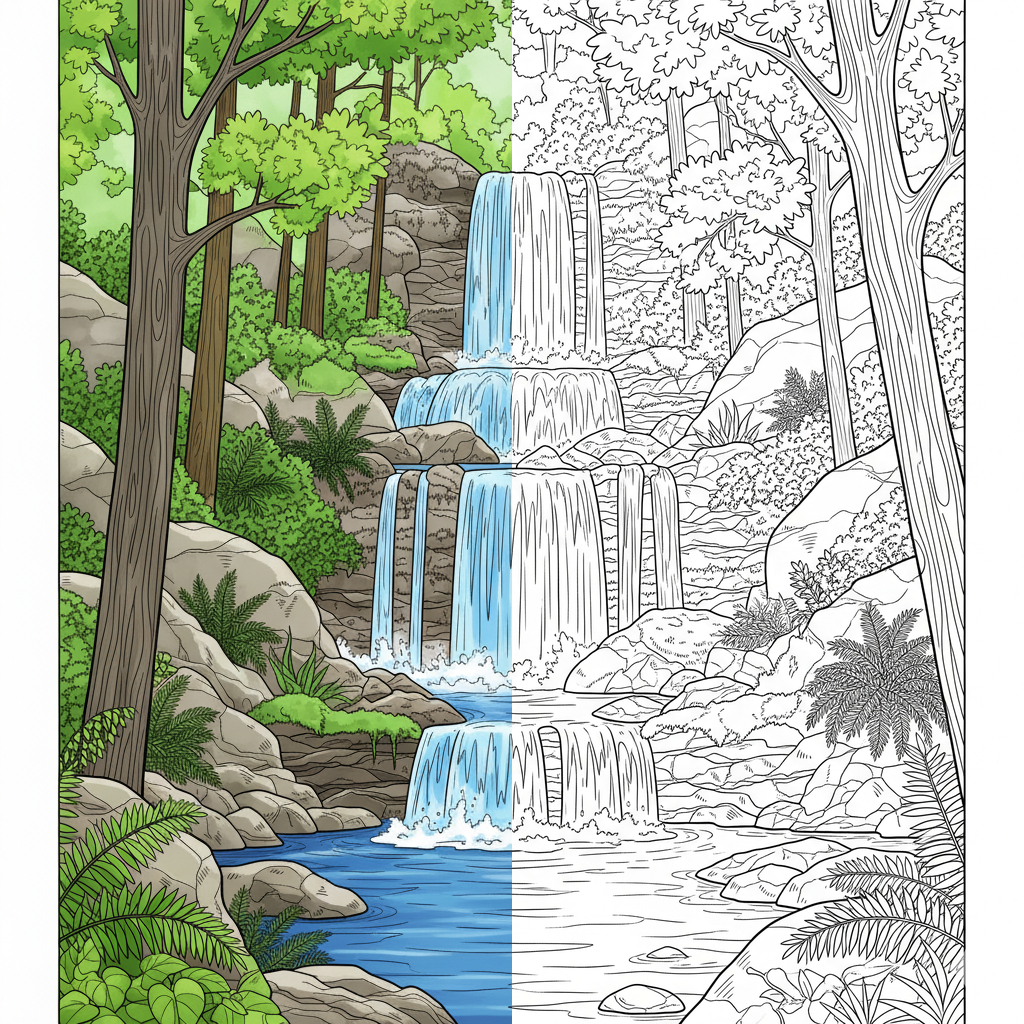 Cascada en el Bosque