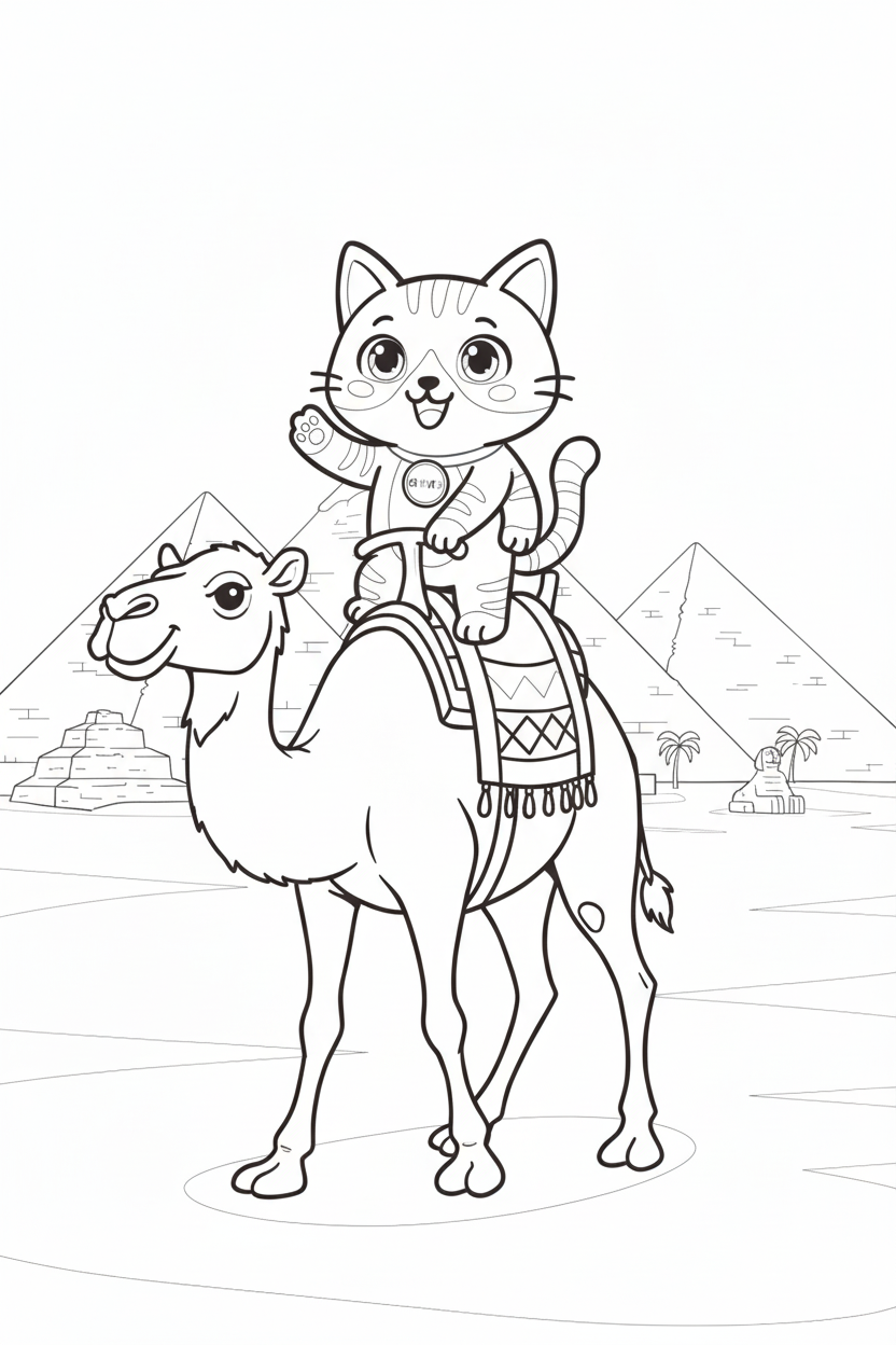 Nuggis en Egipto frente a las pirámides