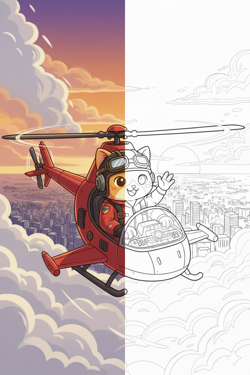 Nuggis en Helicóptero