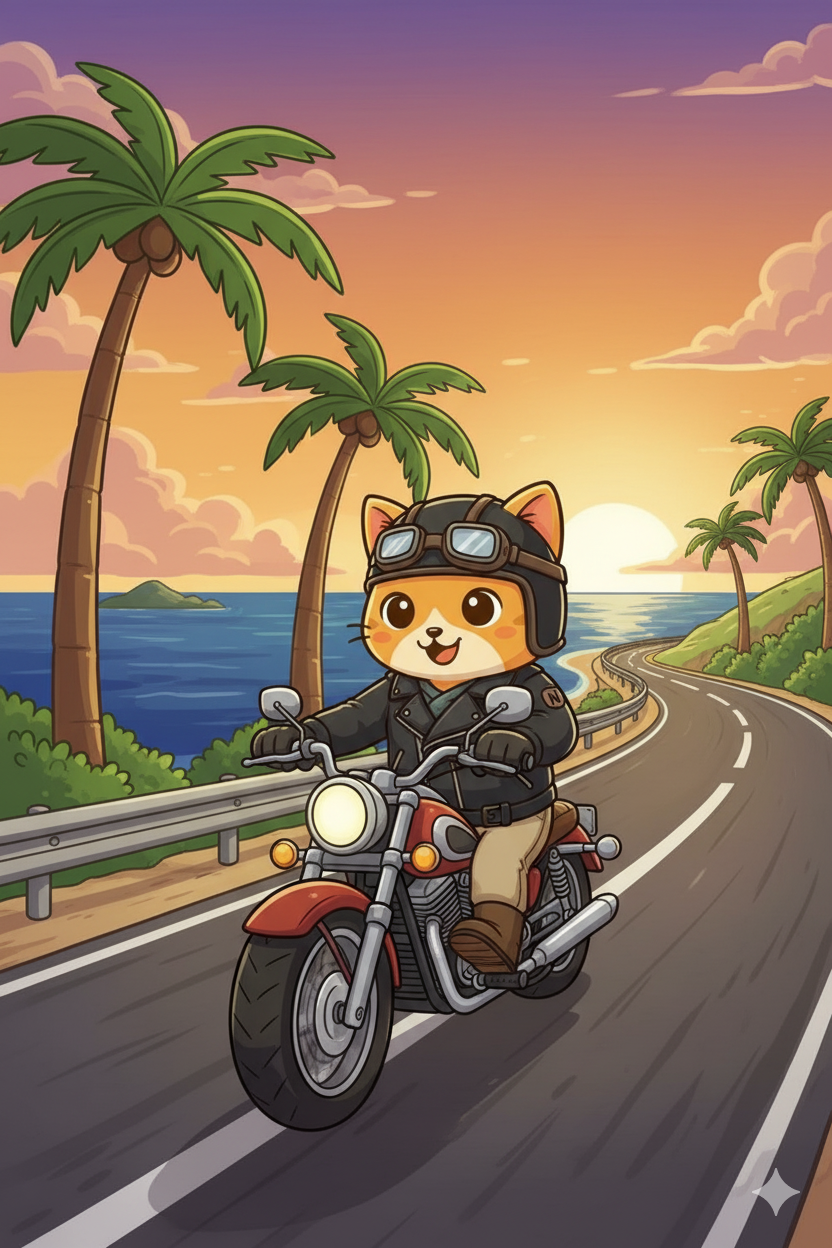 Nuggis en Motocicleta