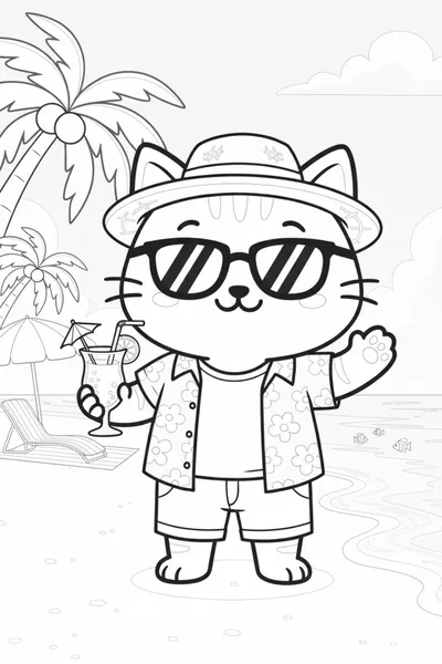 Nuggis at the beach with summer elements