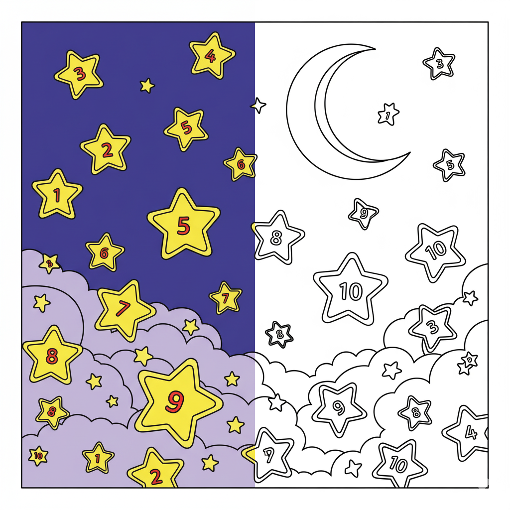 Números y Estrellas en el Cielo