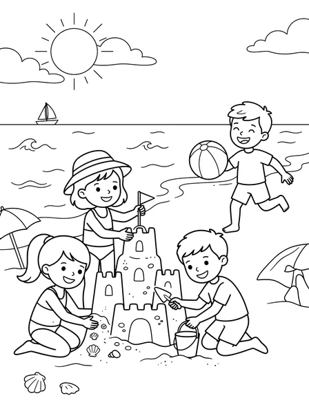 Beach Day coloring page