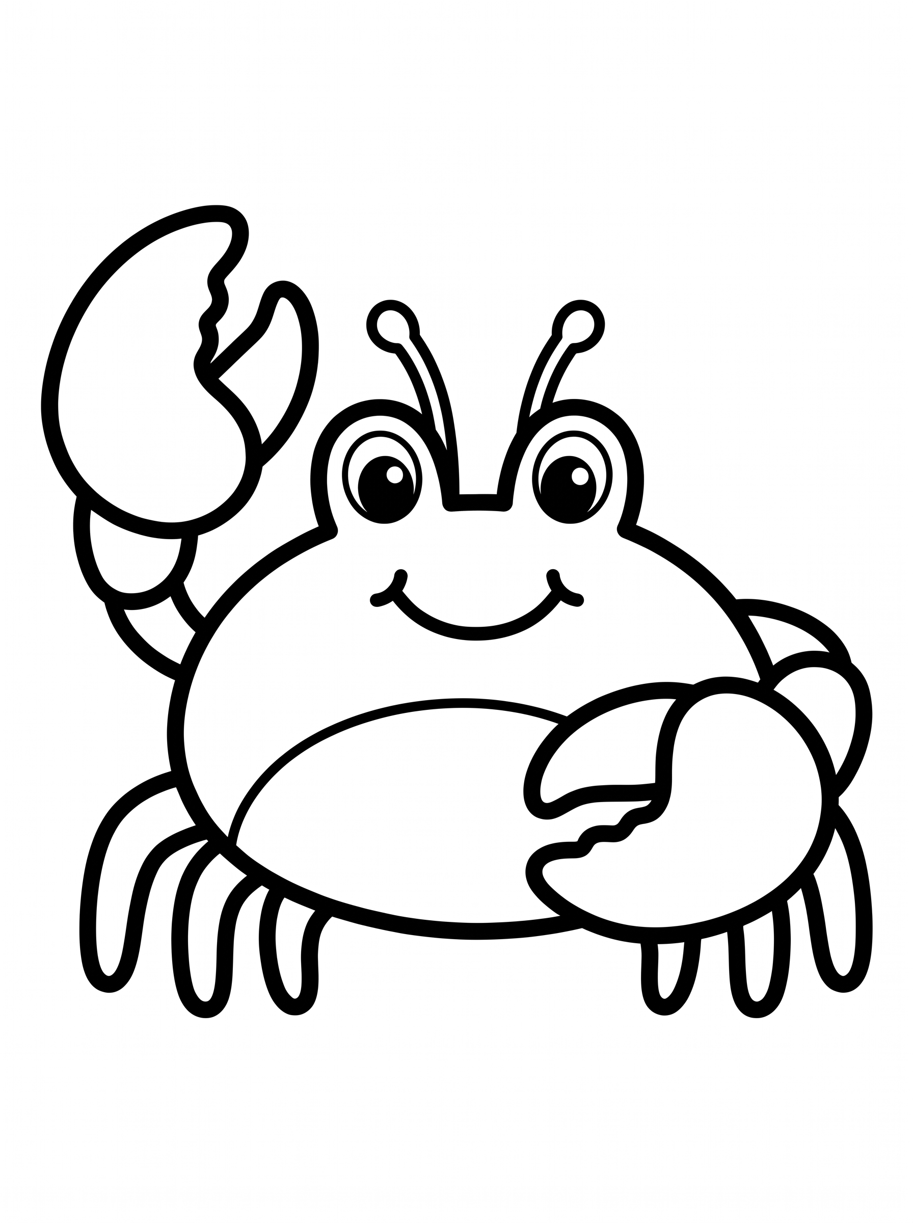 Friendly Crab coloring page