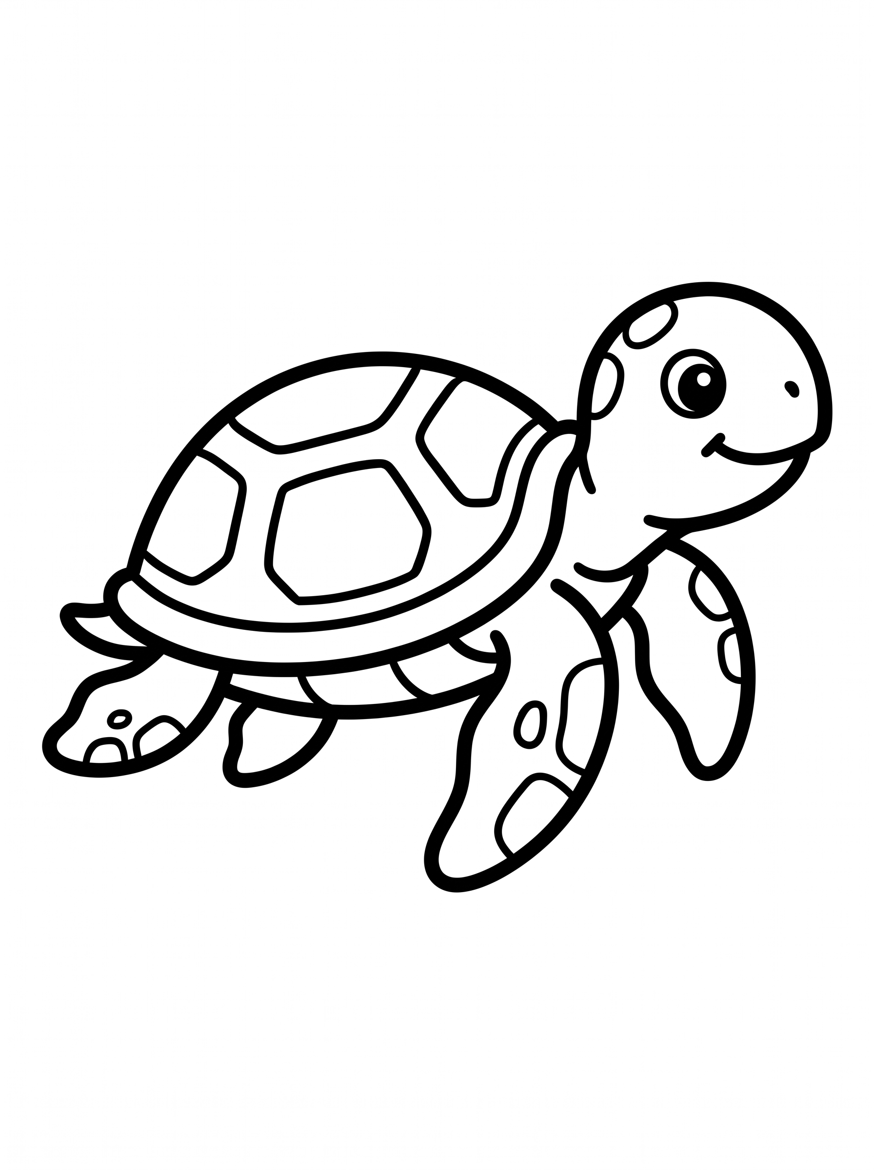 Little Sea Turtle coloring page