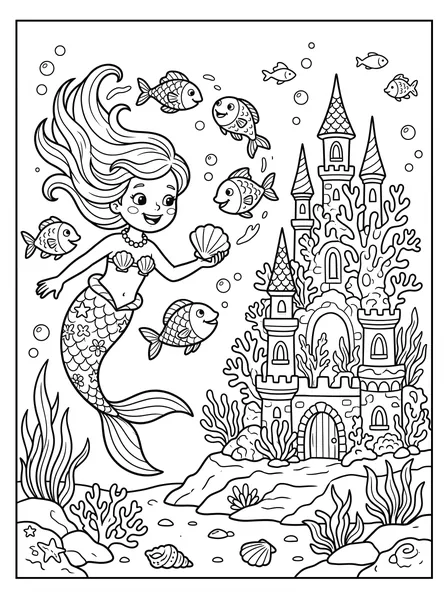 Mermaid and Fish Friends