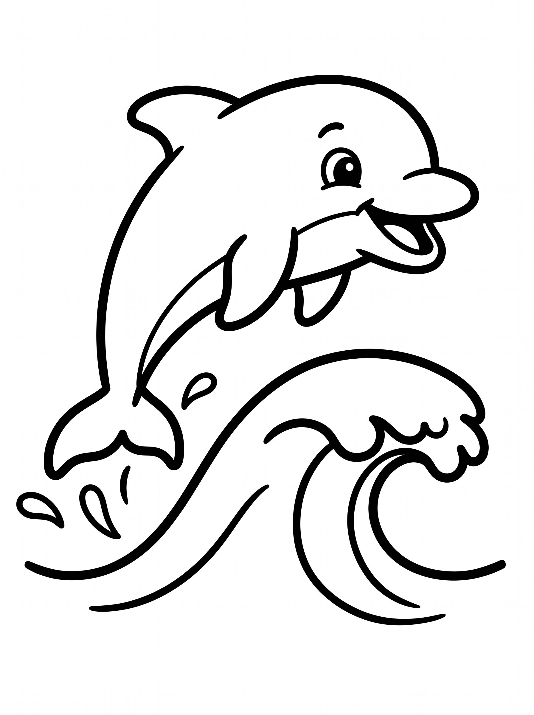Playful Dolphin coloring page
