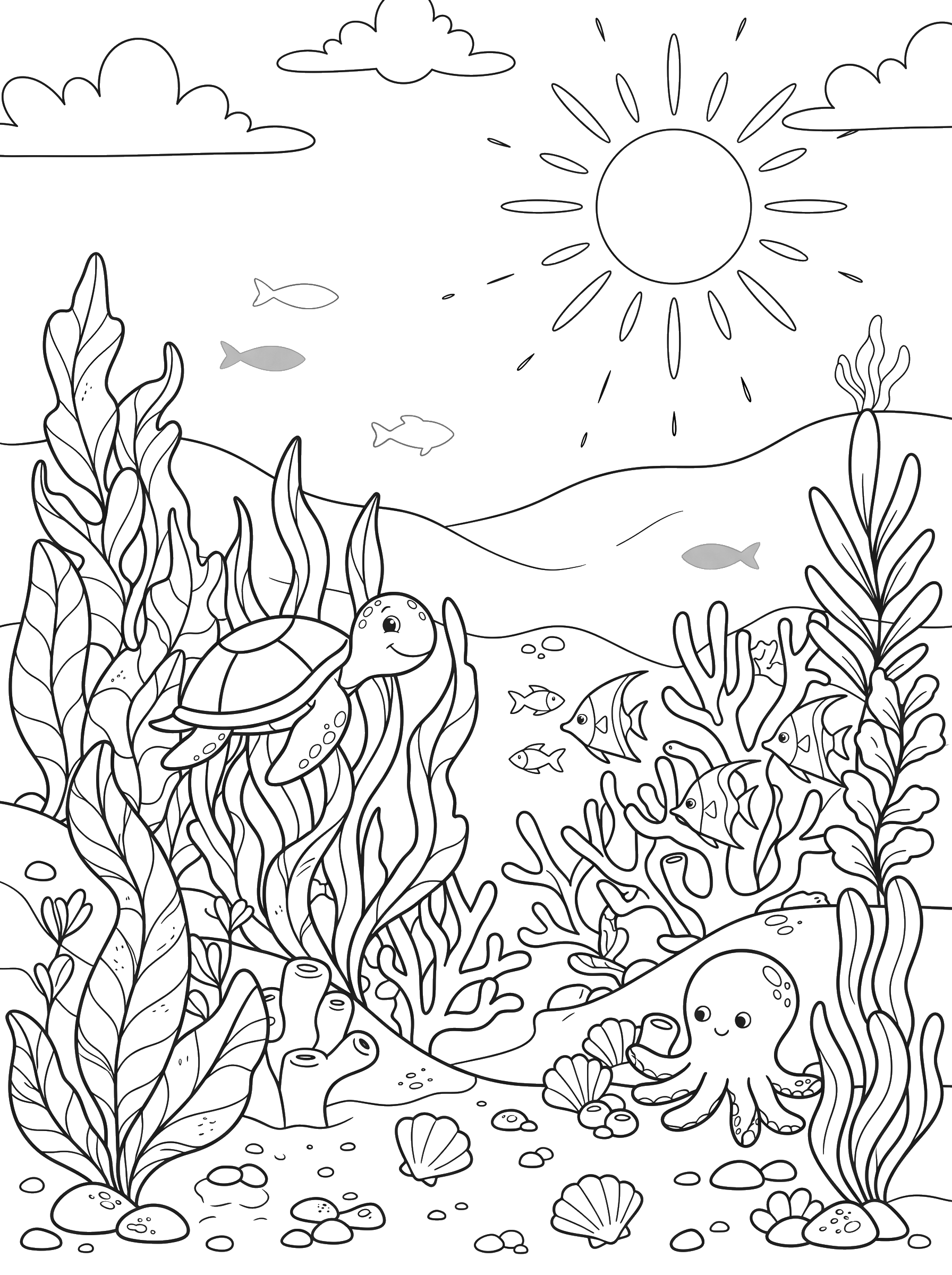 Underwater Garden coloring page