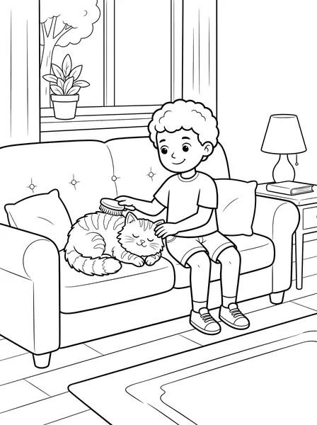 Brushing the Cat