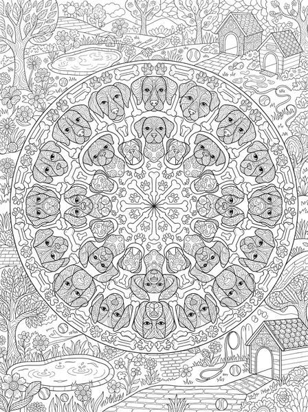 Dog Breeds Mandala