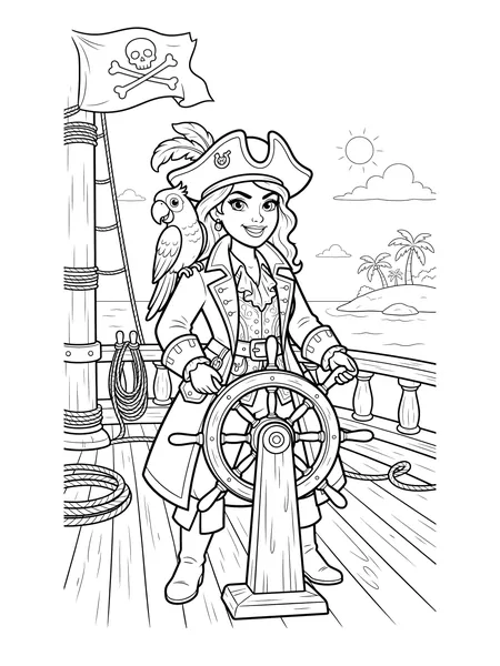 Captain at the Wheel