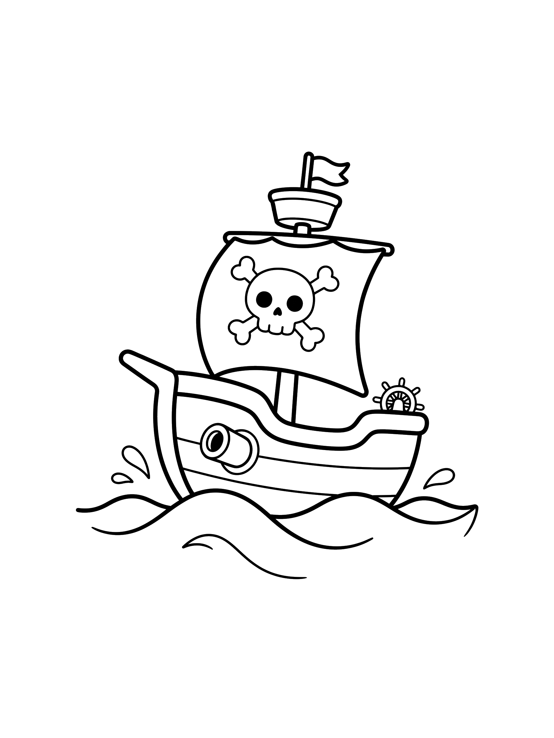 Little Pirate Ship coloring page