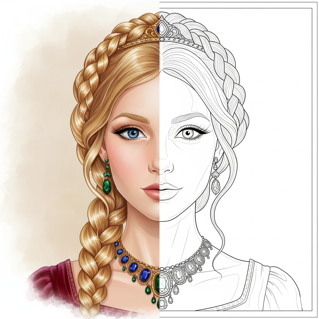 Retrato de Princesa con Joyas