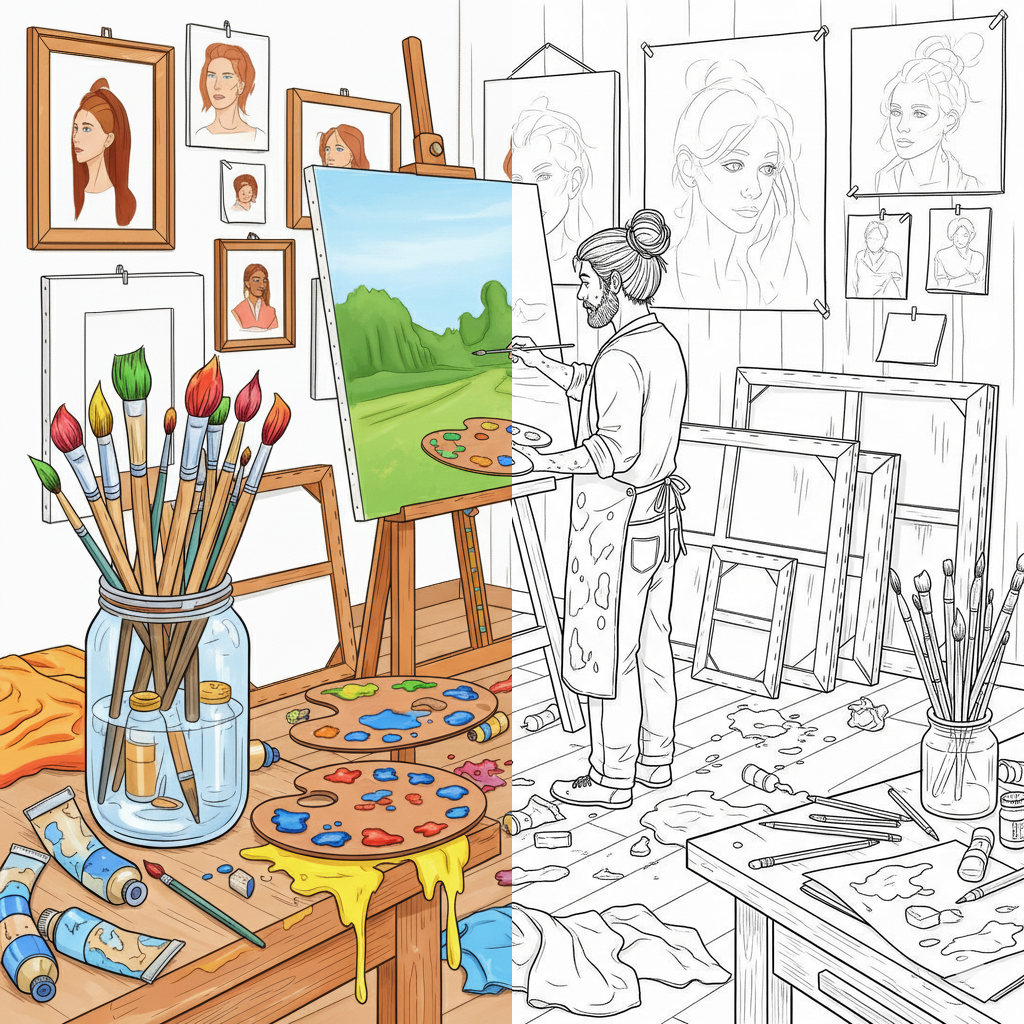 Artista en su Estudio