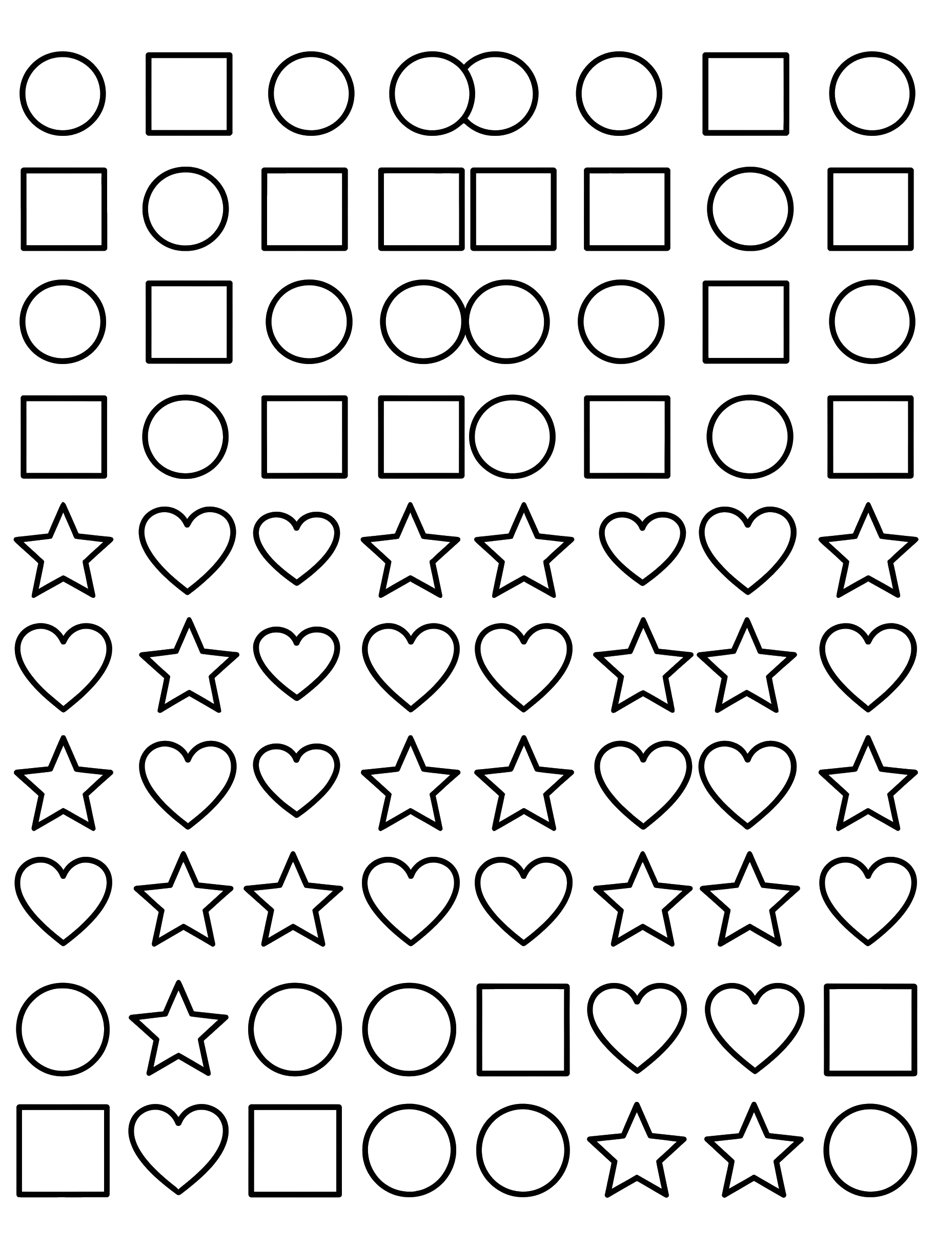 Shape Patterns coloring page