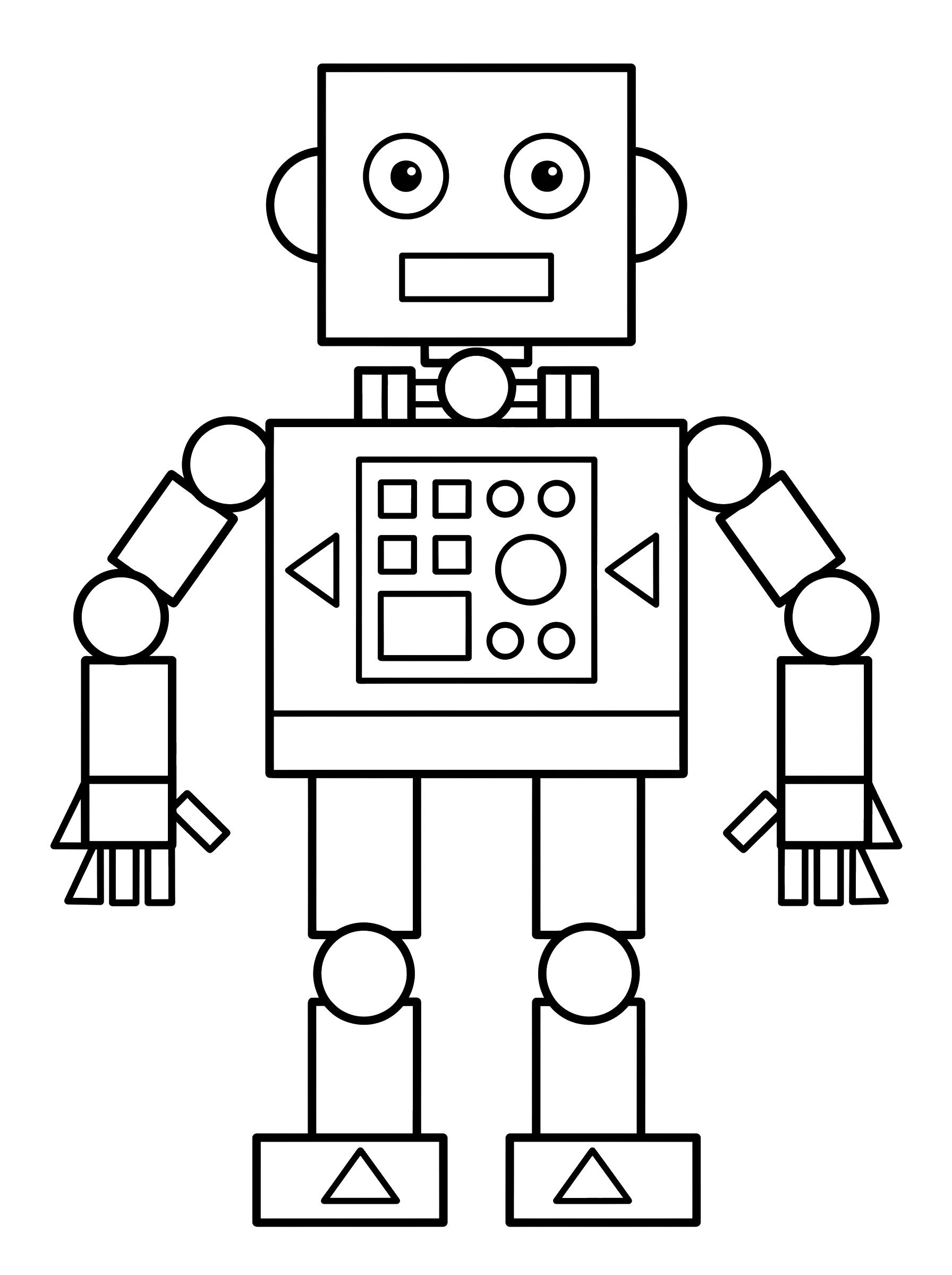 Shape Robot coloring page