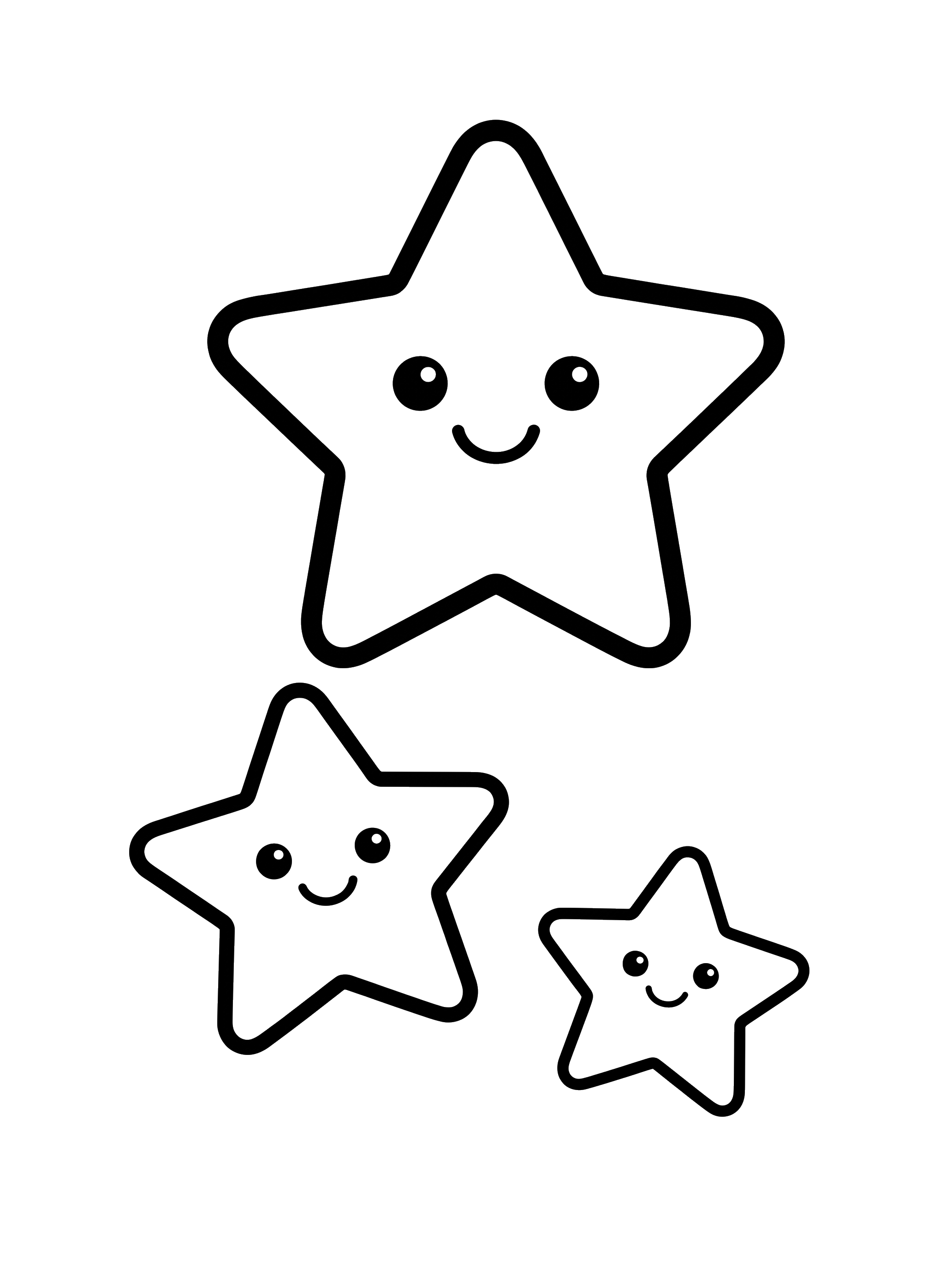 Smiling Stars coloring page