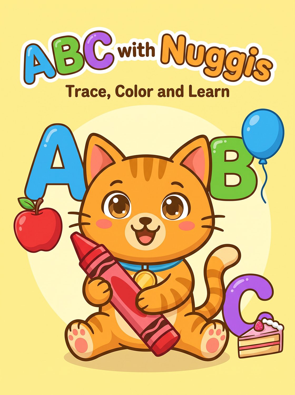 ABC with Nuggis printable coloring book cover