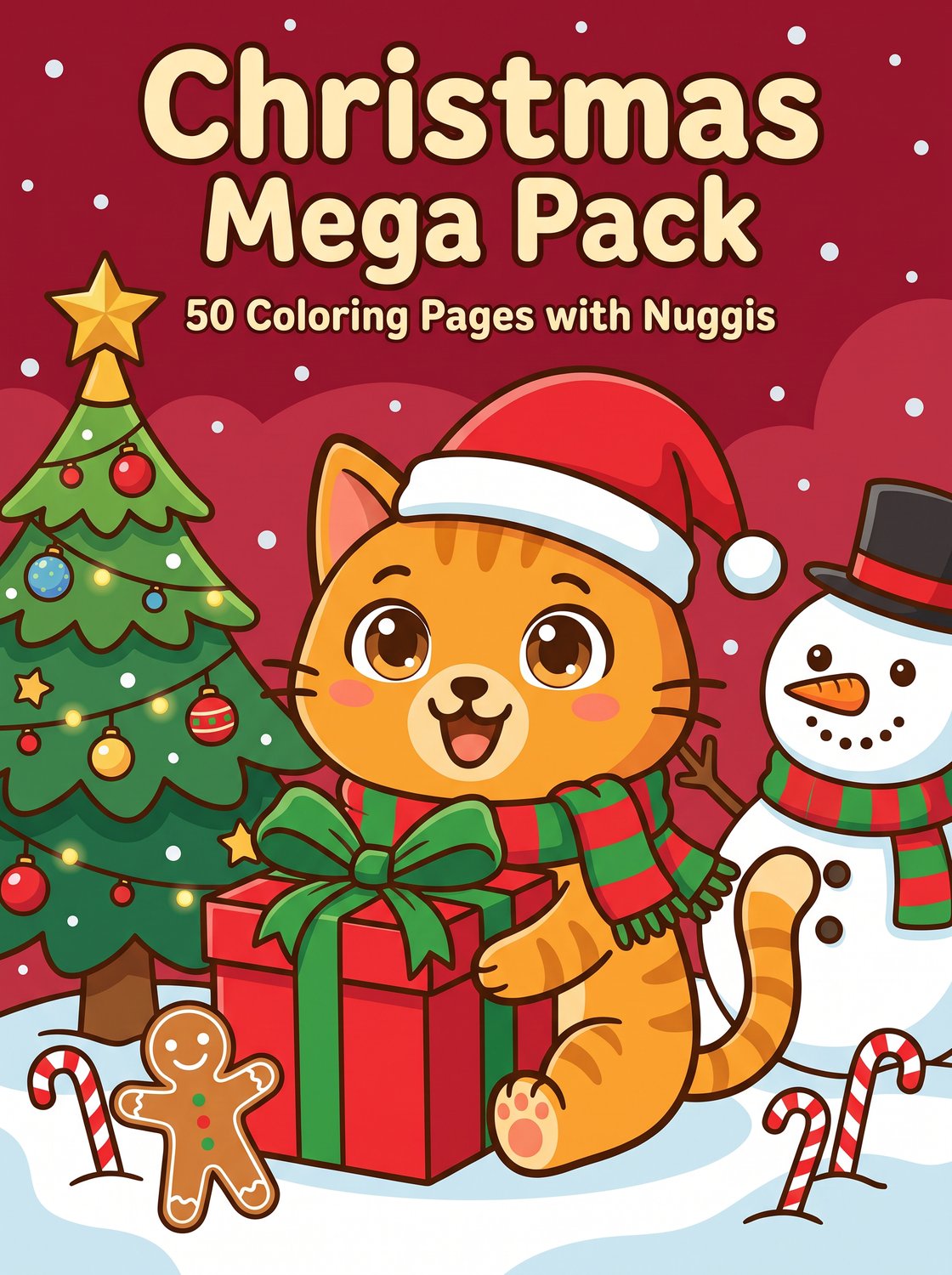 Christmas Mega Pack printable coloring book cover