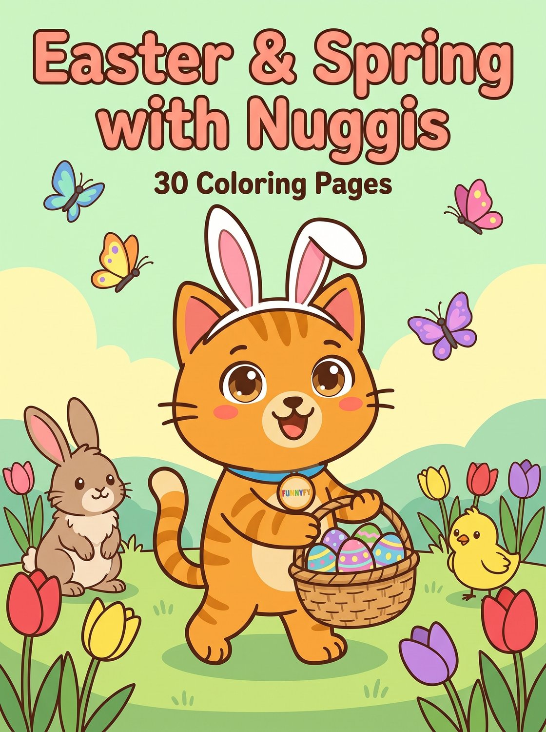 Easter & Spring with Nuggis printable coloring book cover