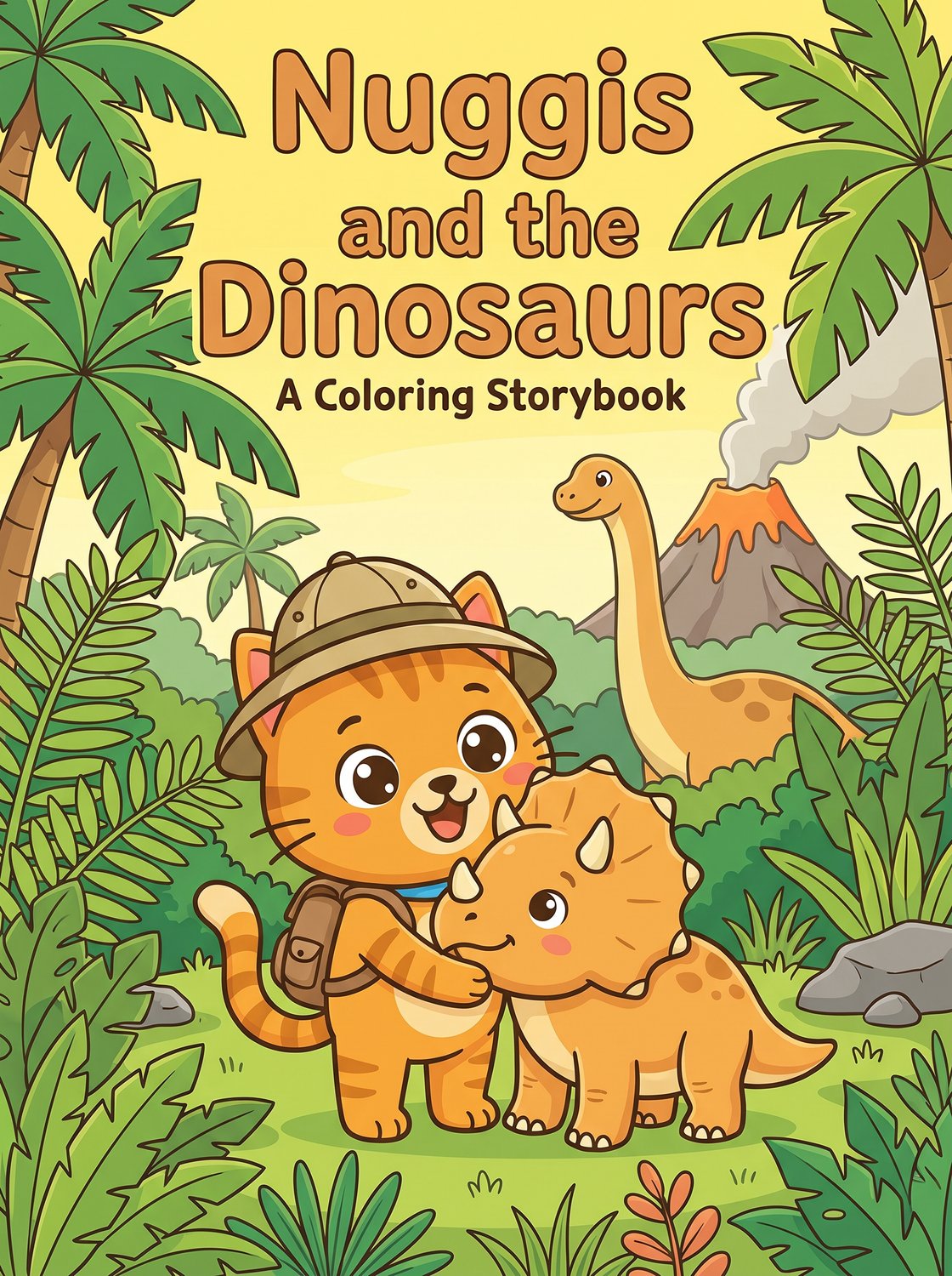 Nuggis and the Dinosaurs printable coloring book cover