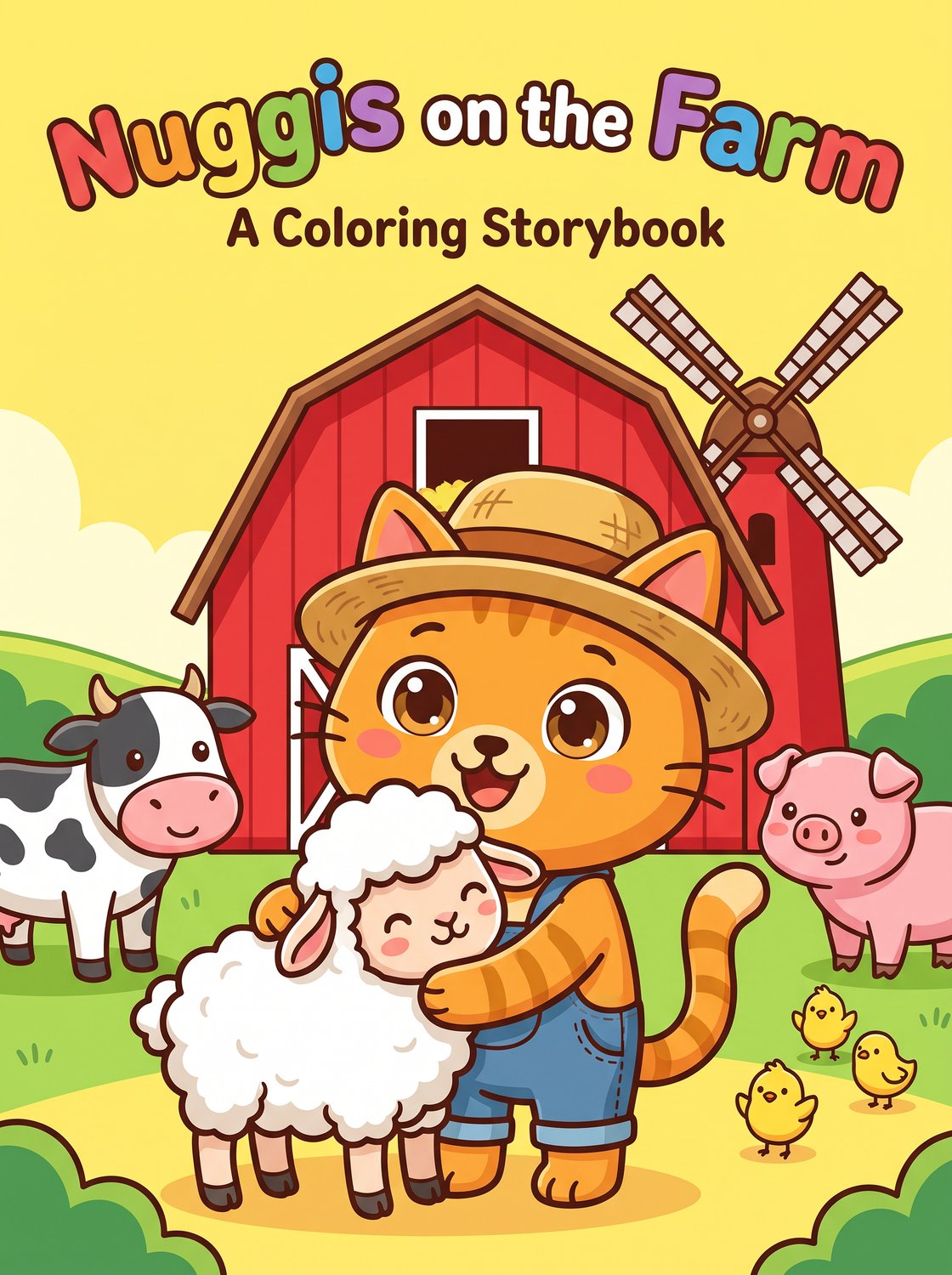 Nuggis on the Farm printable coloring book cover