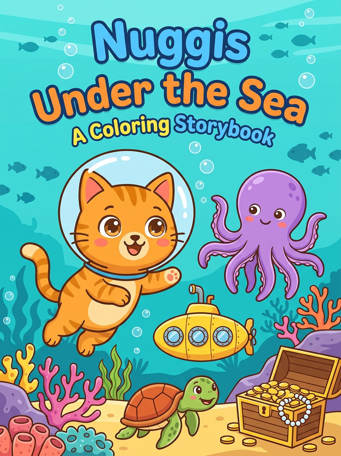 Nuggis Under the Sea printable coloring book cover