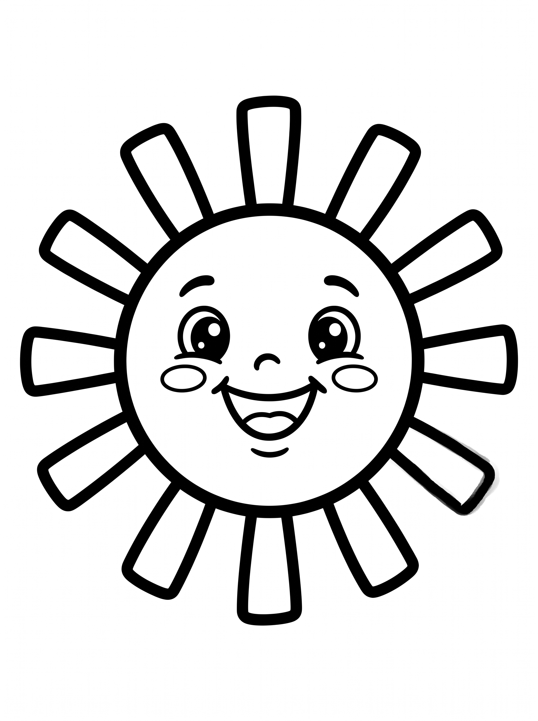 Big Happy Sun coloring page
