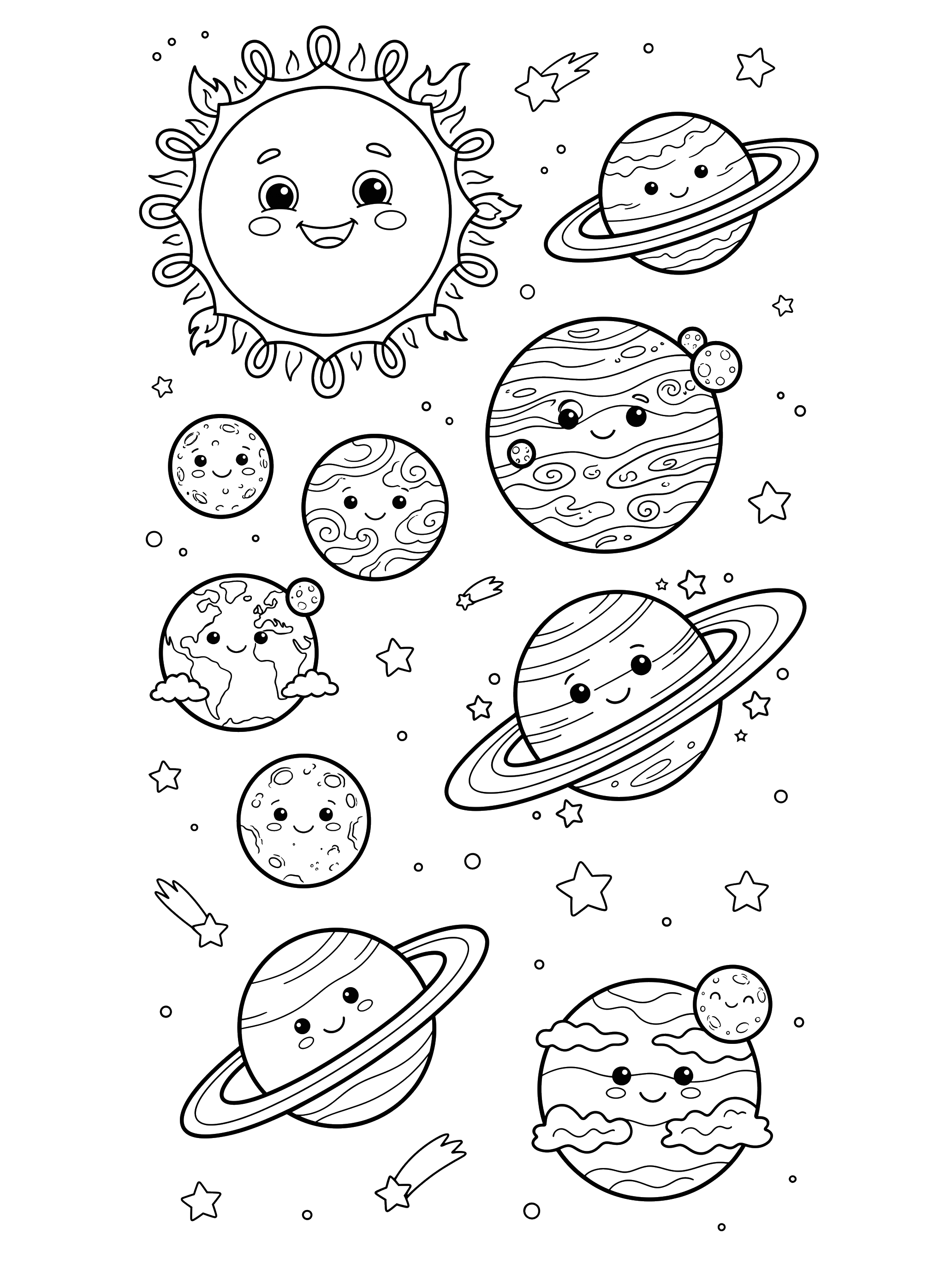Our Solar System coloring page