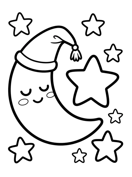 Sleepy Crescent Moon