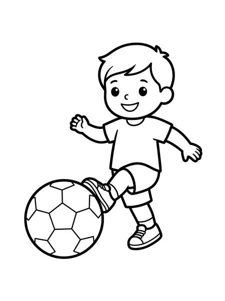 Kid Kicking a Ball