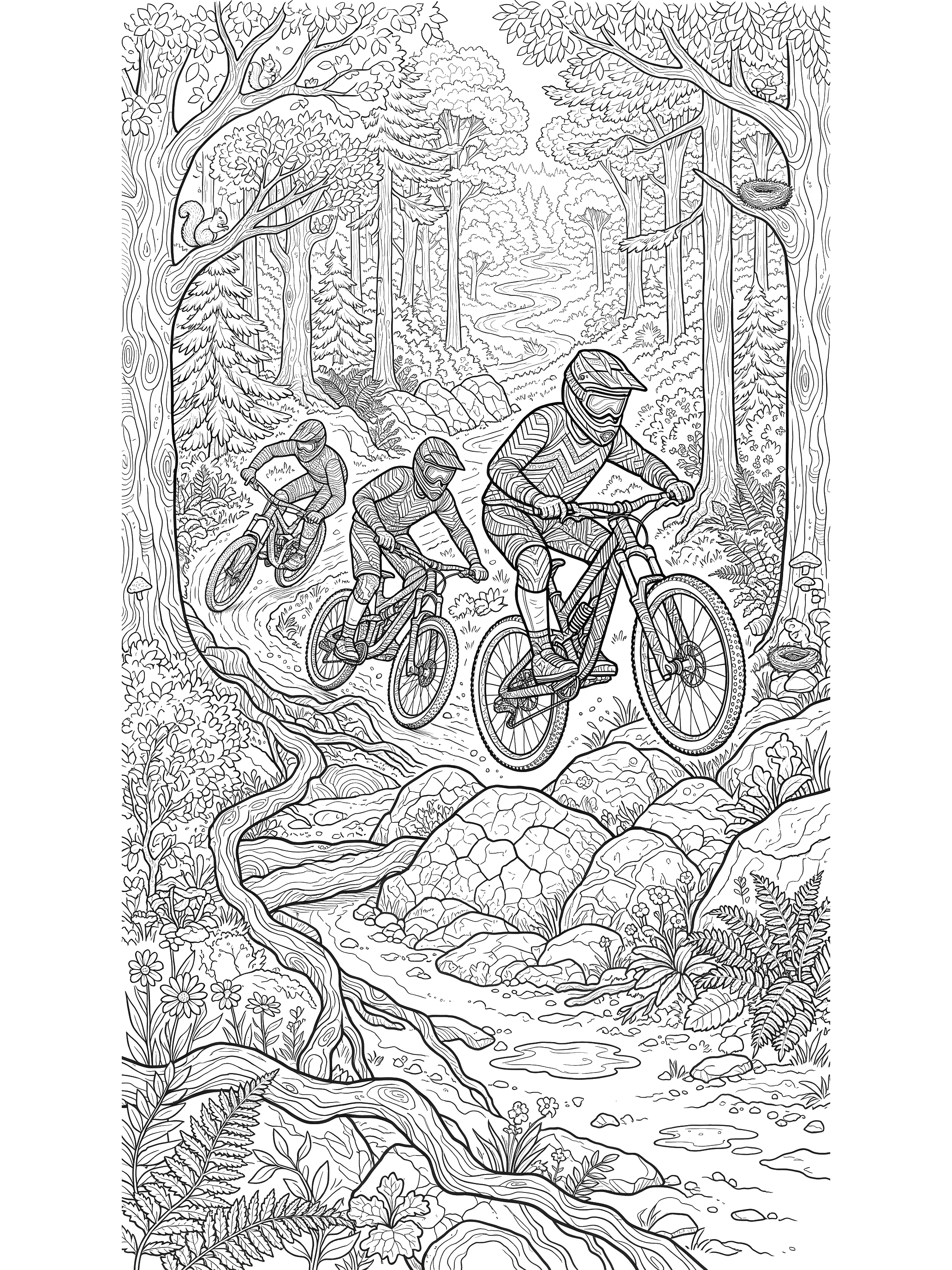 Mountain Bike Trail coloring page
