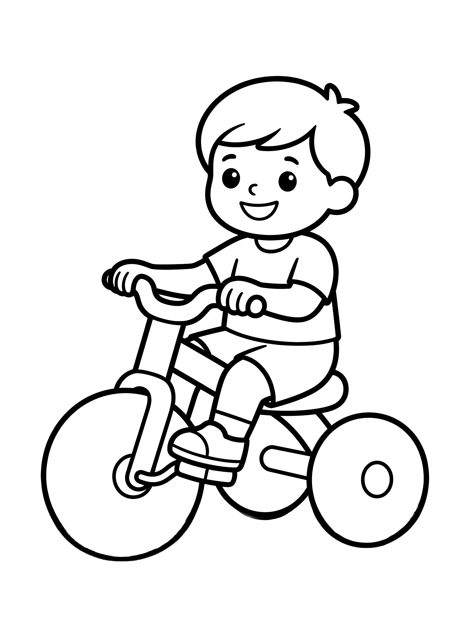 Tricycle Ride coloring page