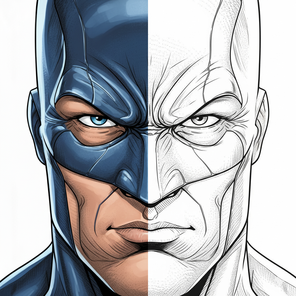 Retrato de Superhéroe Realista