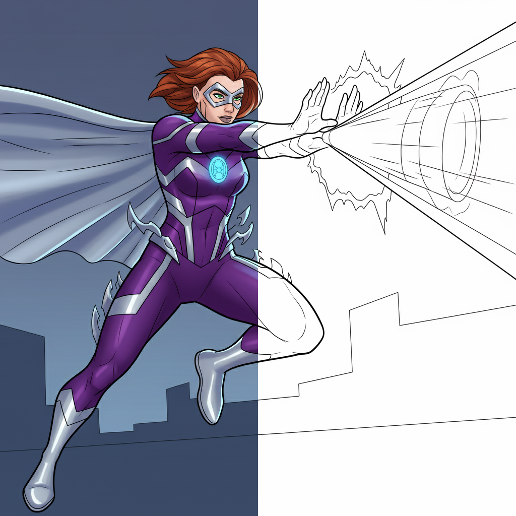 Superheroína con Poderes de Energía