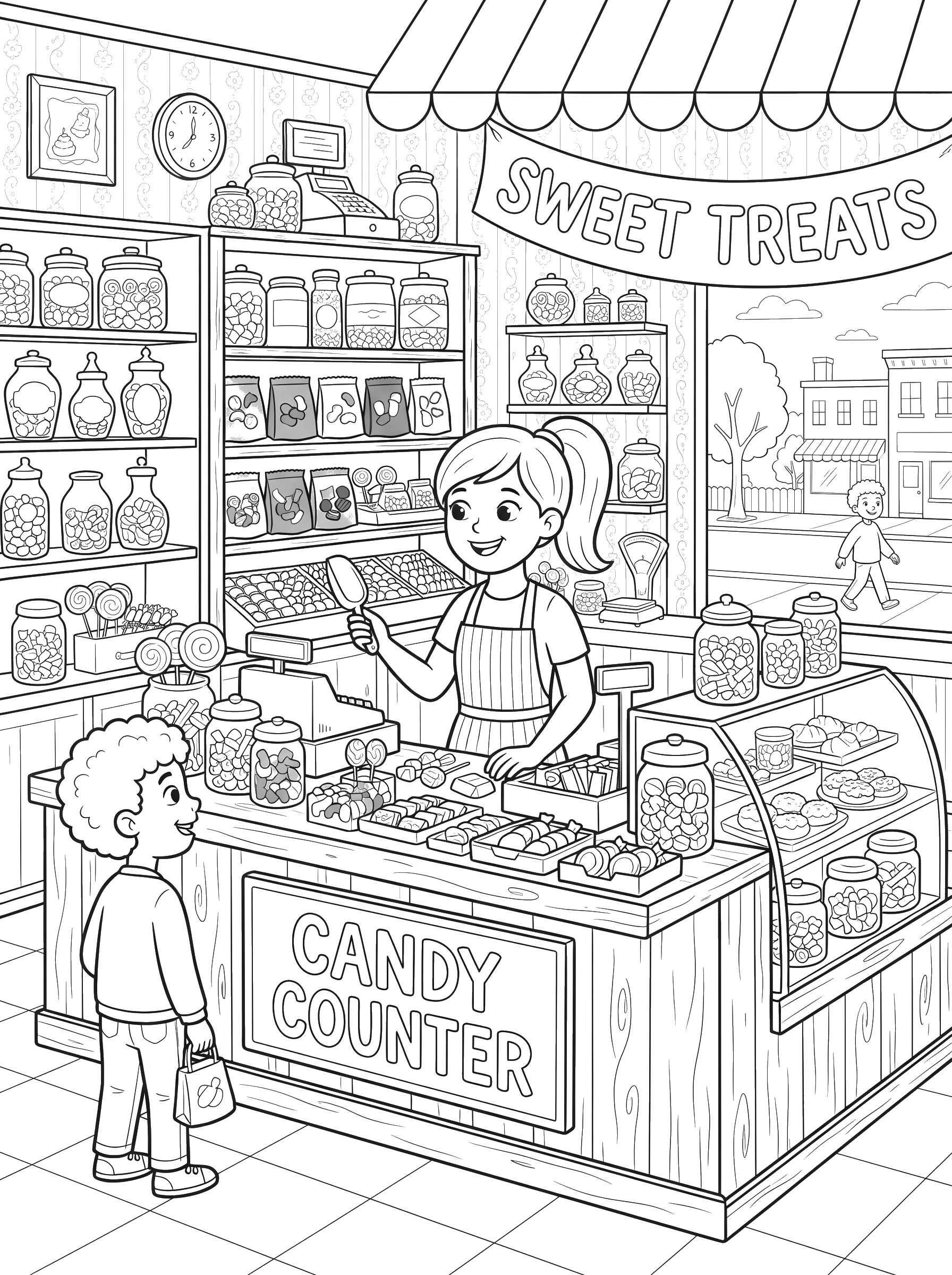 Candy Shop coloring page