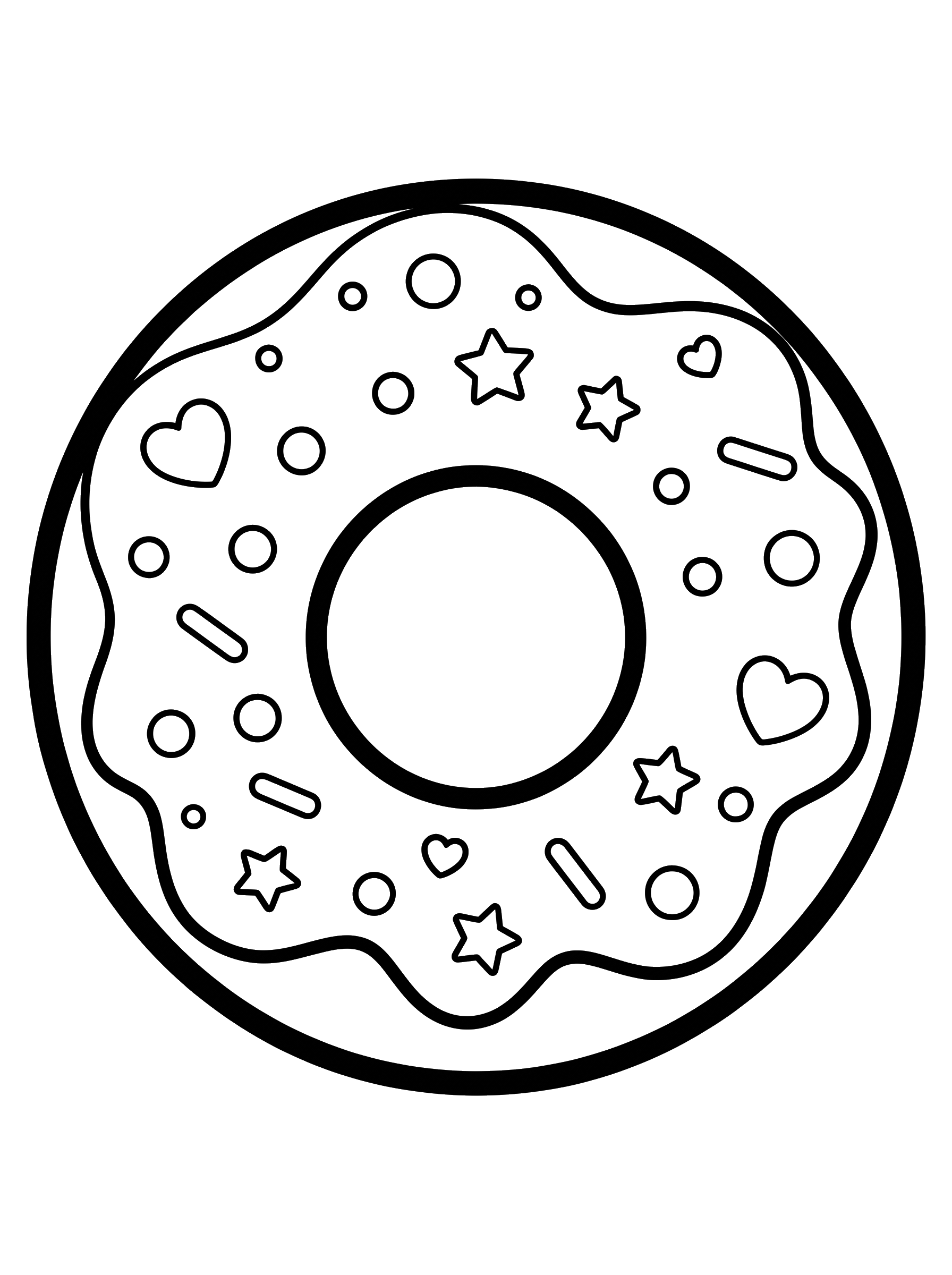 Sprinkled Donut coloring page