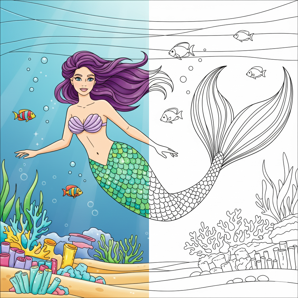 Sirena en el Océano