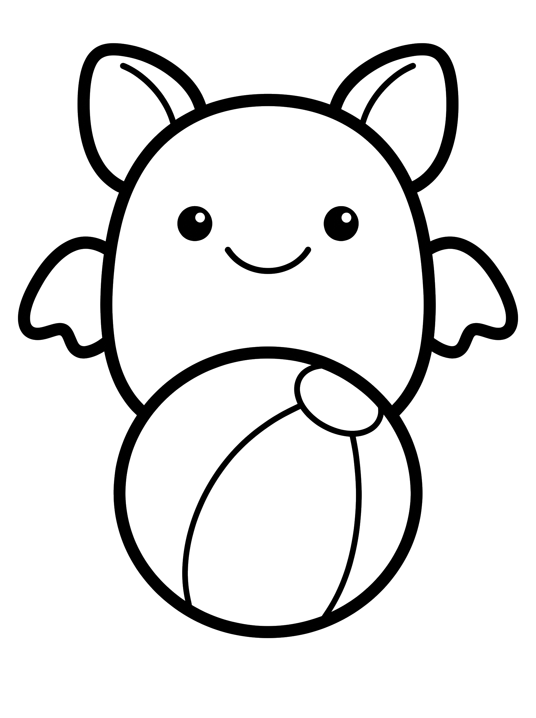 Ball and Toy Bat coloring page