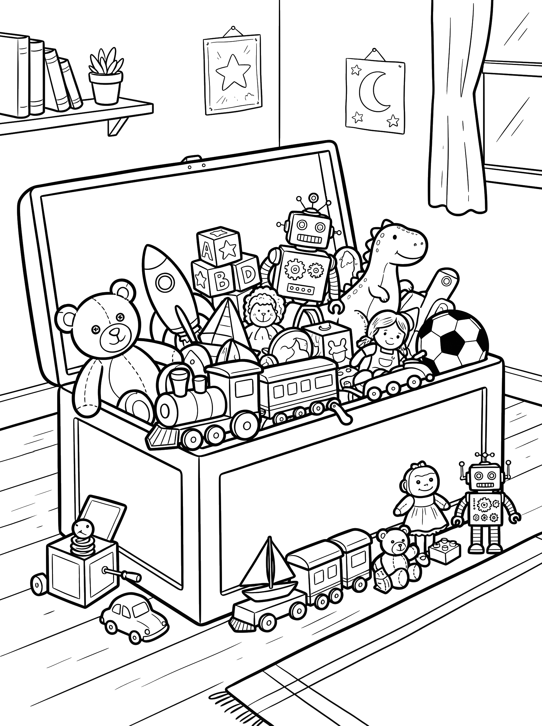 Playroom coloring page