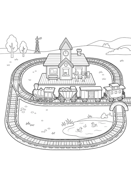 Toy Train Set